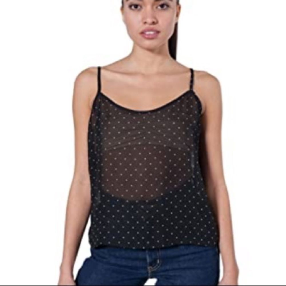 AMERICAN APPAREL Polka Dot Sheer Camisole